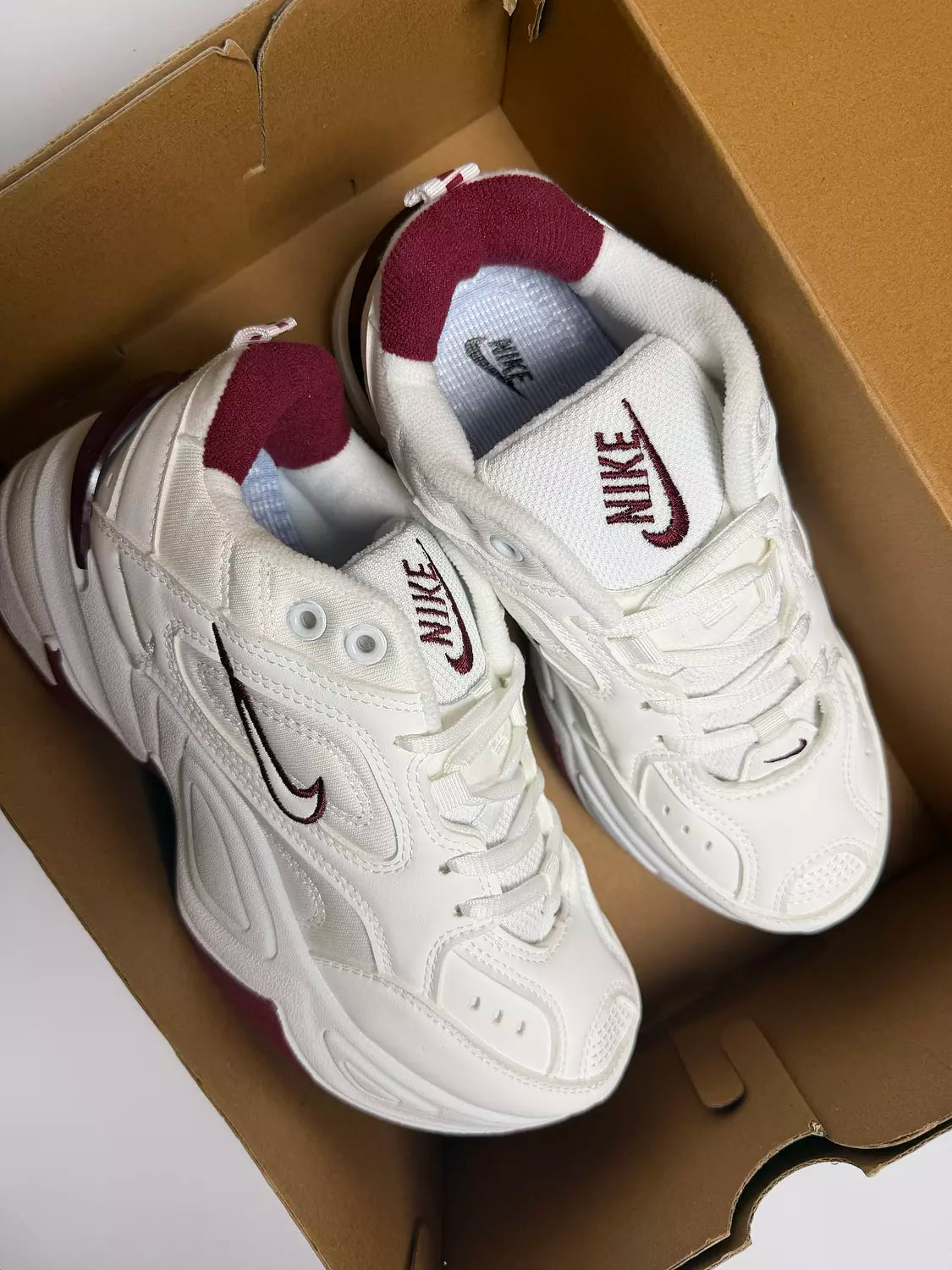 Nike M2k Techno in Cherry Red